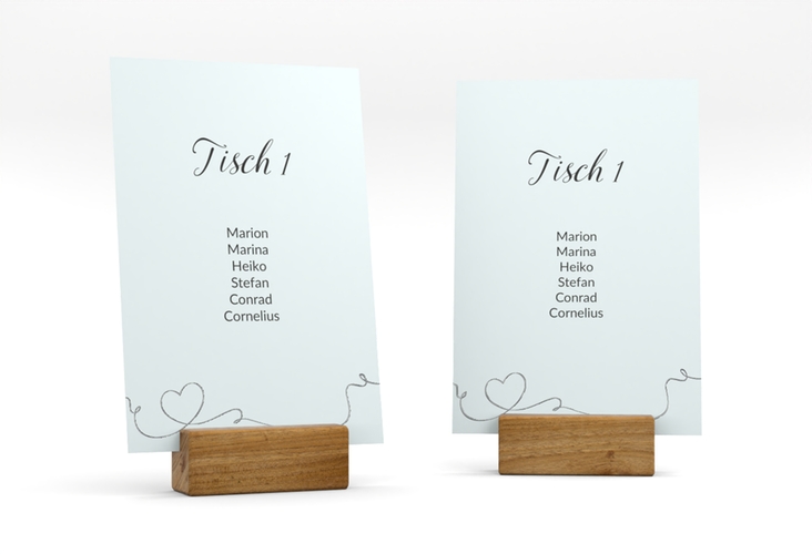 Tischaufsteller Hochzeit Dolce Tischaufsteller tuerkis silber