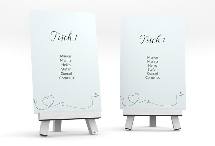 Tischaufsteller Hochzeit Dolce Tischaufsteller tuerkis silber