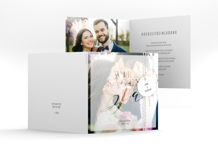 Hochzeitseinladung Amazing quadr. Klappkarte