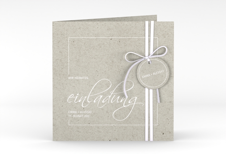 Hochzeitseinladung Simple Line quadr. Klappkarte