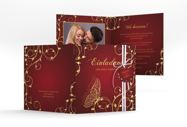 Hochzeitseinladung Eternity quadr. Klappkarte