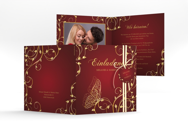 Hochzeitseinladung Eternity quadr. Klappkarte