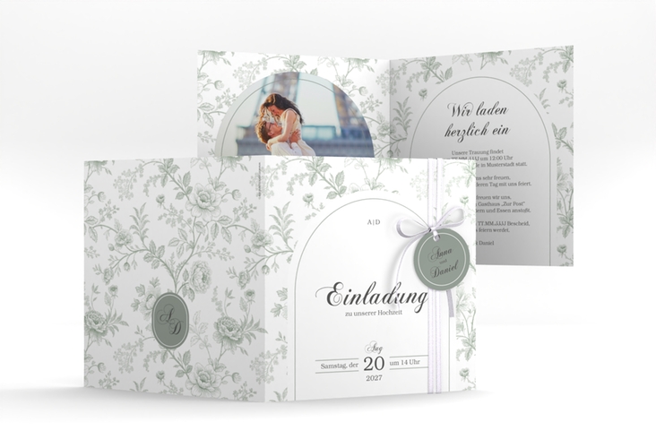 Hochzeitseinladung Très Chic quadr. Klappkarte