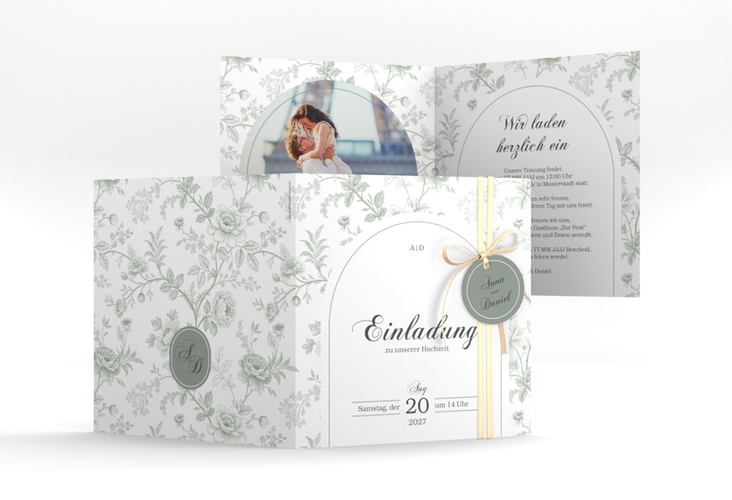 Hochzeitseinladung Très Chic quadr. Klappkarte