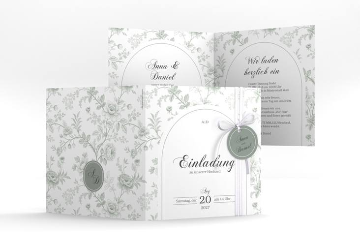 Hochzeitseinladung Très Chic quadr. Klappkarte