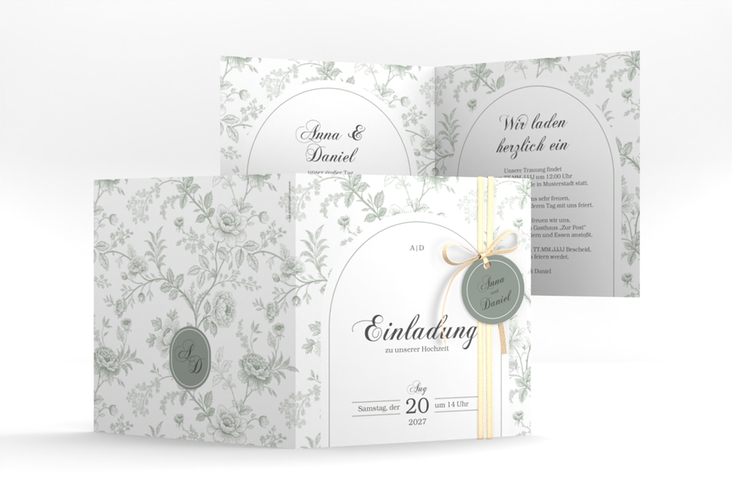 Hochzeitseinladung Très Chic quadr. Klappkarte