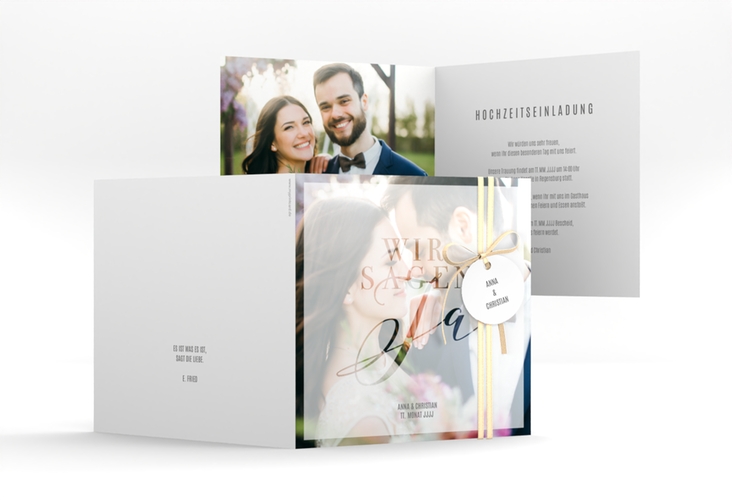Hochzeitseinladung Amazing quadr. Klappkarte