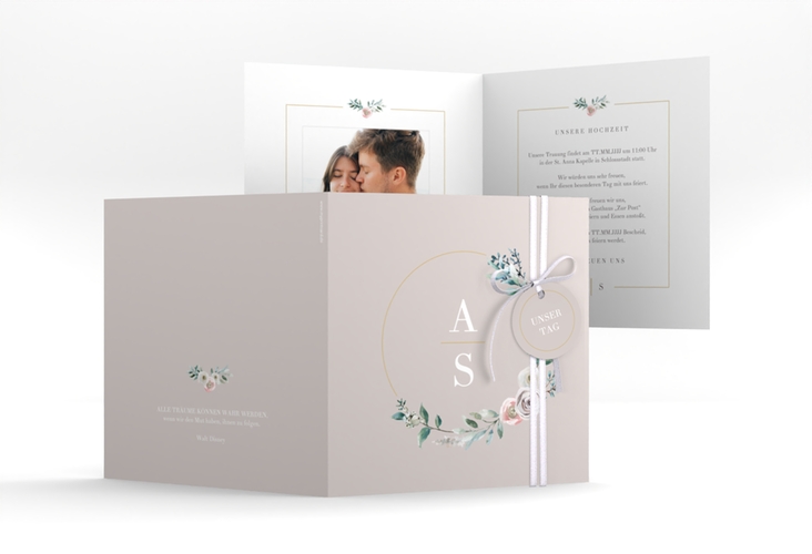 Hochzeitseinladung Symphonie quadr. Klappkarte