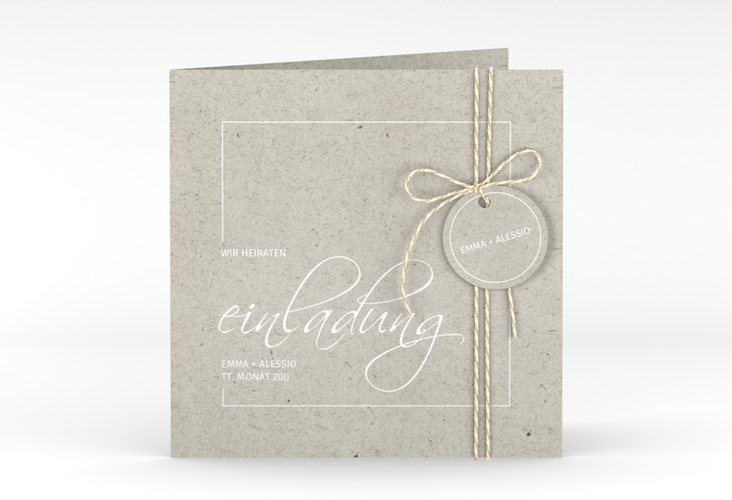 Hochzeitseinladung Simple Line quadr. Klappkarte