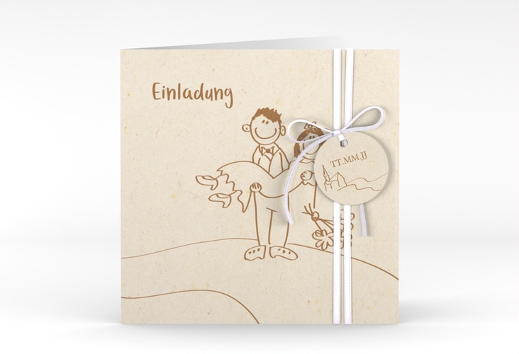 Hochzeitseinladung Pisa quadr. Klappkarte