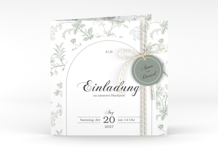 Hochzeitseinladung Très Chic quadr. Klappkarte