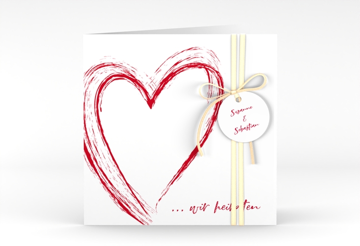Hochzeitseinladung Liebe quadr. Klappkarte