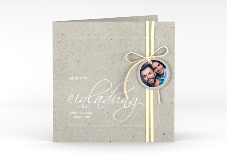 Hochzeitseinladung Simple Line quadr. Klappkarte