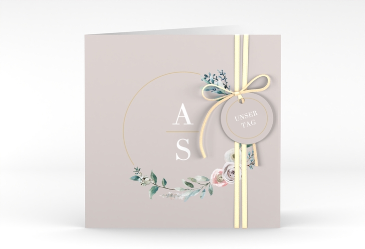 Hochzeitseinladung Symphonie quadr. Klappkarte