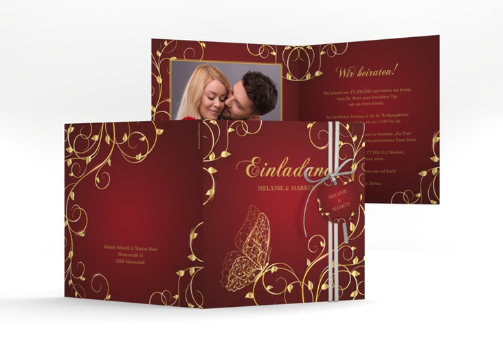 Hochzeitseinladung Eternity quadr. Klappkarte
