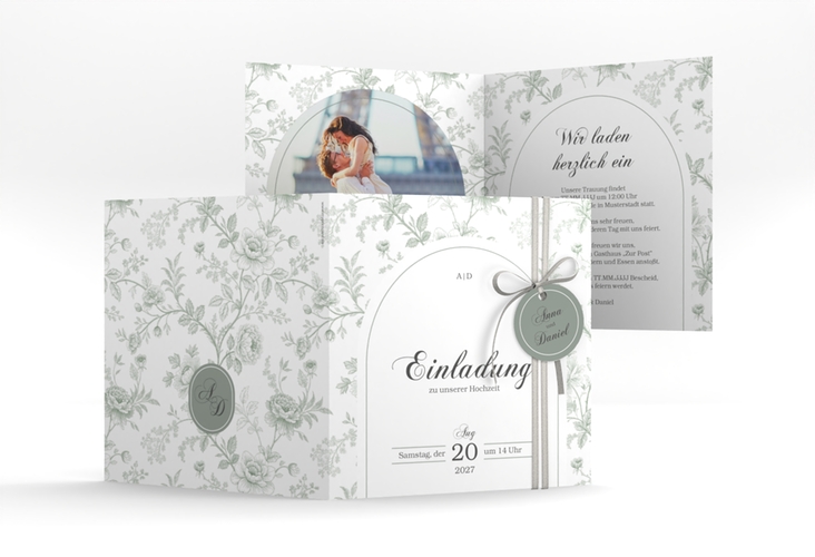 Hochzeitseinladung Très Chic quadr. Klappkarte