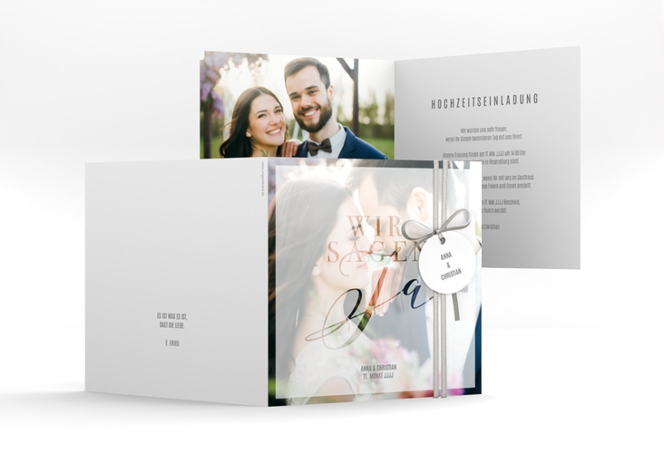 Hochzeitseinladung Amazing quadr. Klappkarte