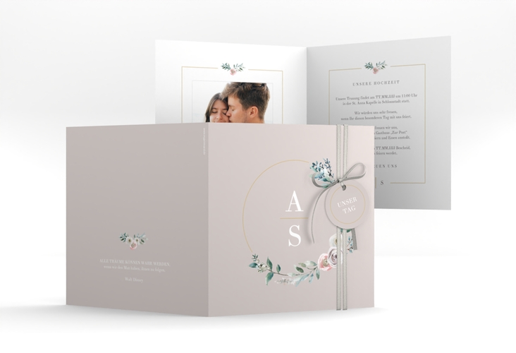Hochzeitseinladung Symphonie quadr. Klappkarte