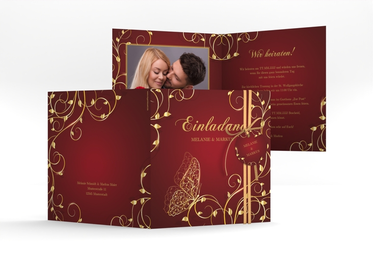 Hochzeitseinladung Eternity quadr. Klappkarte