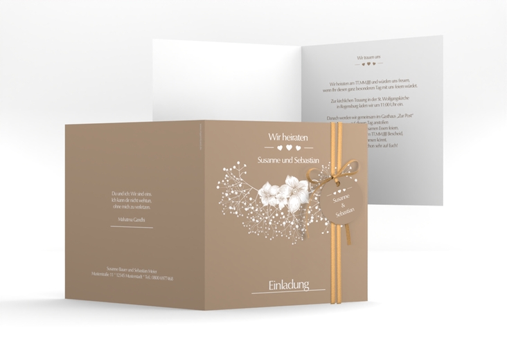 Hochzeitseinladung Jena quadr. Klappkarte