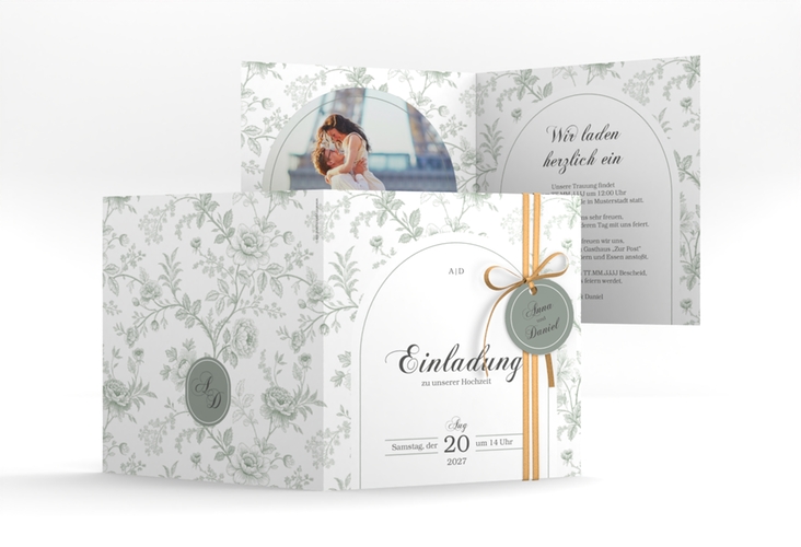Hochzeitseinladung Très Chic quadr. Klappkarte