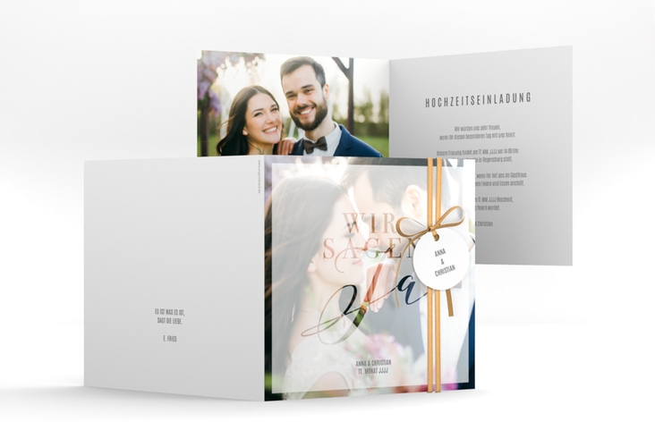 Hochzeitseinladung Amazing quadr. Klappkarte