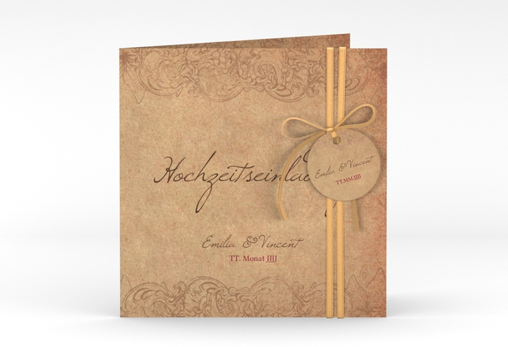 Hochzeitseinladung Fairytale quadr. Klappkarte