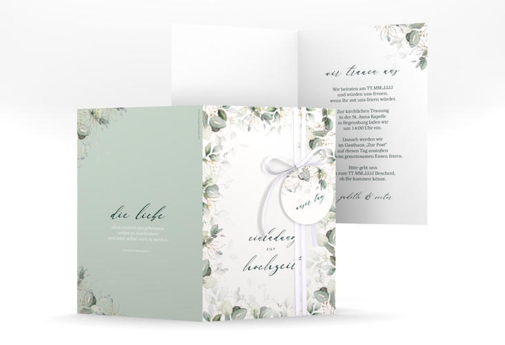 Einladungskarte Hochzeit "Poesia" A6 Klappkarte