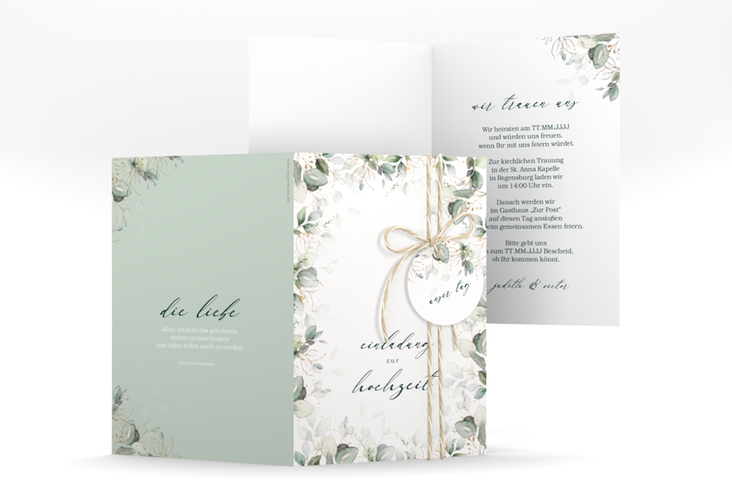 Einladungskarte Hochzeit "Poesia" A6 Klappkarte