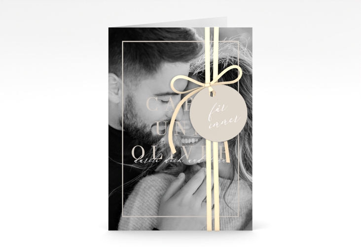 Einladungskarte Hochzeit Moment A6 Klappkarte hoch