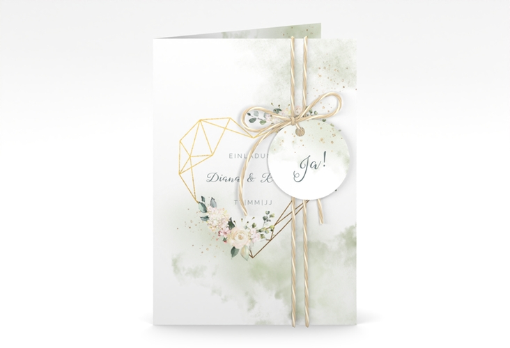 Einladungskarte Hochzeit Adore A6 Klappkarte hoch