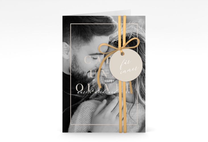 Einladungskarte Hochzeit Moment A6 Klappkarte hoch
