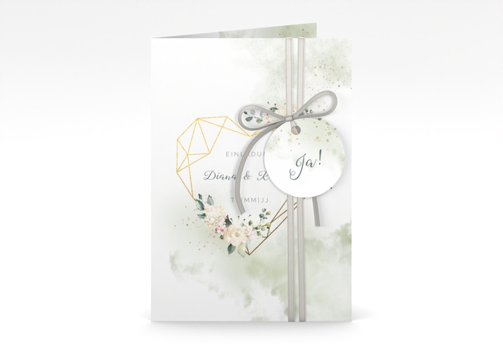 Einladungskarte Hochzeit Adore A6 Klappkarte hoch