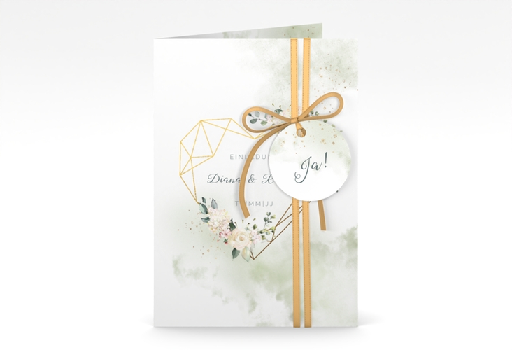 Einladungskarte Hochzeit Adore A6 Klappkarte hoch