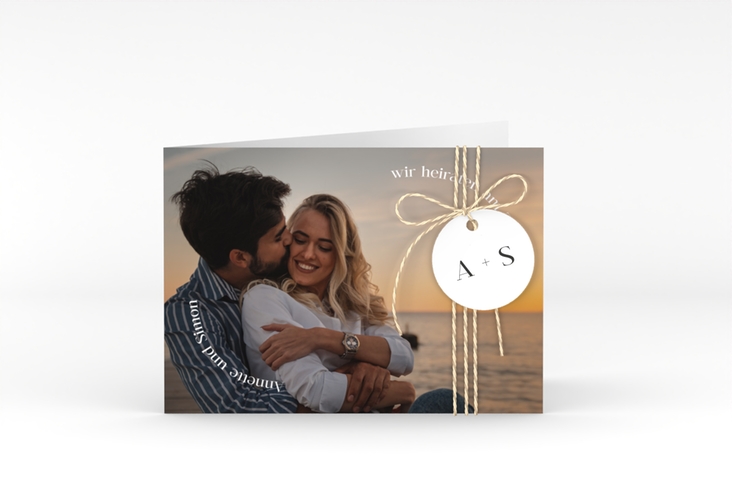 Hochzeitseinladung Vollendung A6 Klappkarte quer