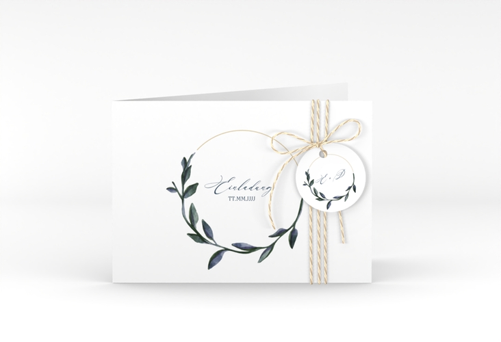 Hochzeitseinladung Botanica A6 Klappkarte quer