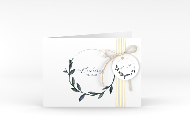 Hochzeitseinladung Botanica A6 Klappkarte quer