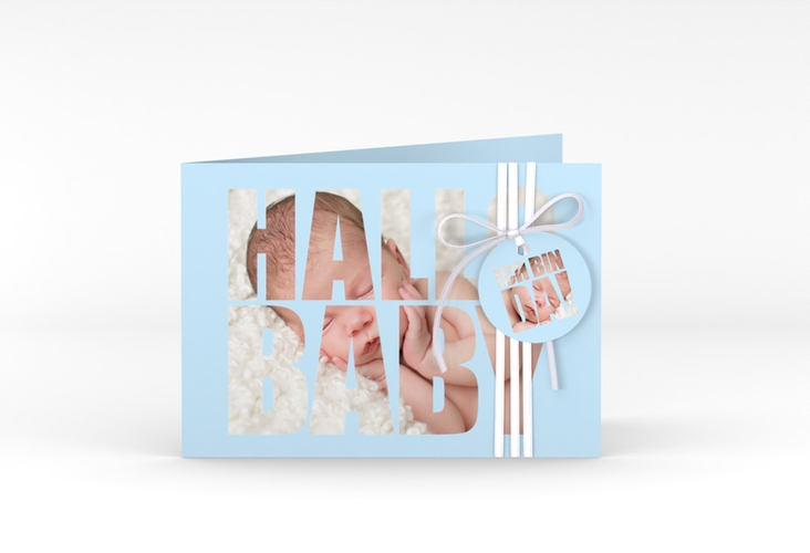 Geburtskarte Wunderlich A6 Klappkarte quer