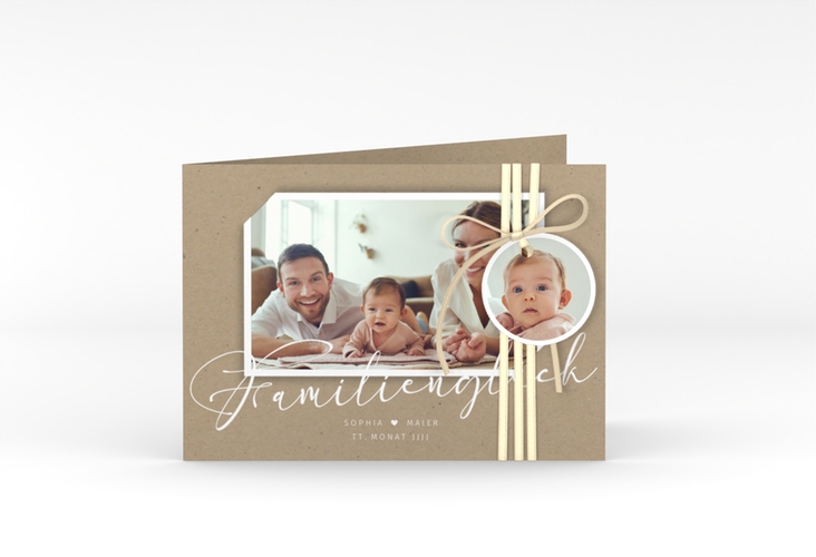 Geburtskarte Familienzuwachs A6 Klappkarte quer