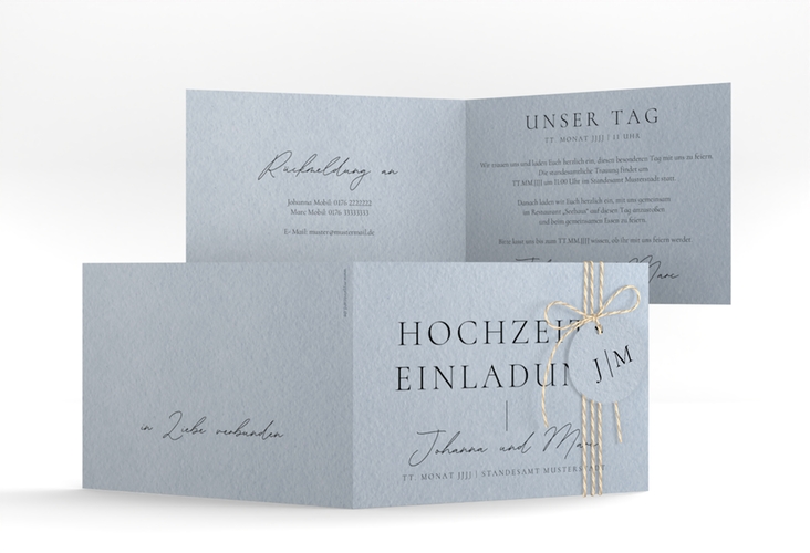 Hochzeitseinladung Hochzeitsfreude A6 Klappkarte quer