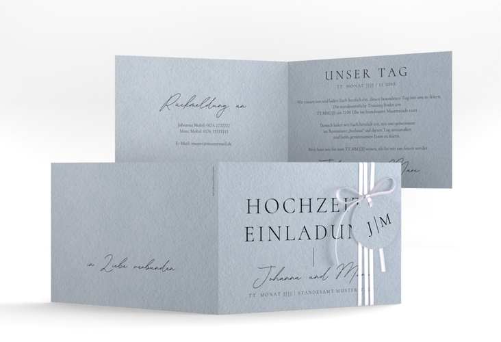 Hochzeitseinladung Hochzeitsfreude A6 Klappkarte quer