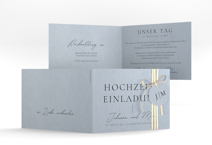 Hochzeitseinladung Hochzeitsfreude A6 Klappkarte quer