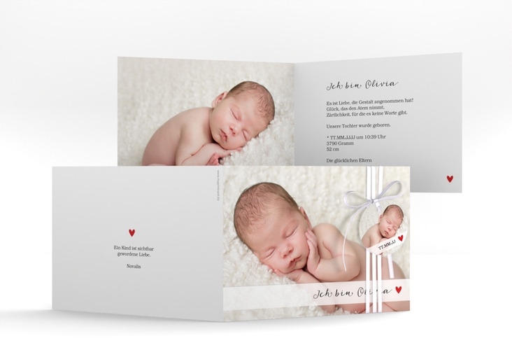 Geburtskarte Zauberhaft A6 Klappkarte quer