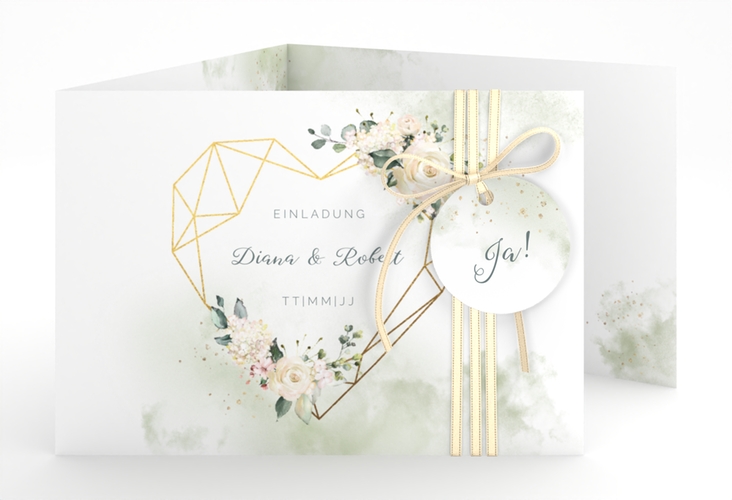 Hochzeitseinladung Adore A6 Doppel-Klappkarte