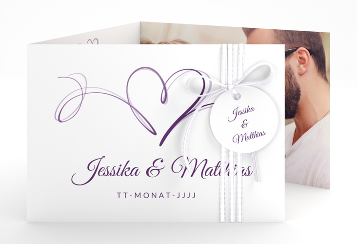 Hochzeitseinladung Envie A6 Doppel-Klappkarte