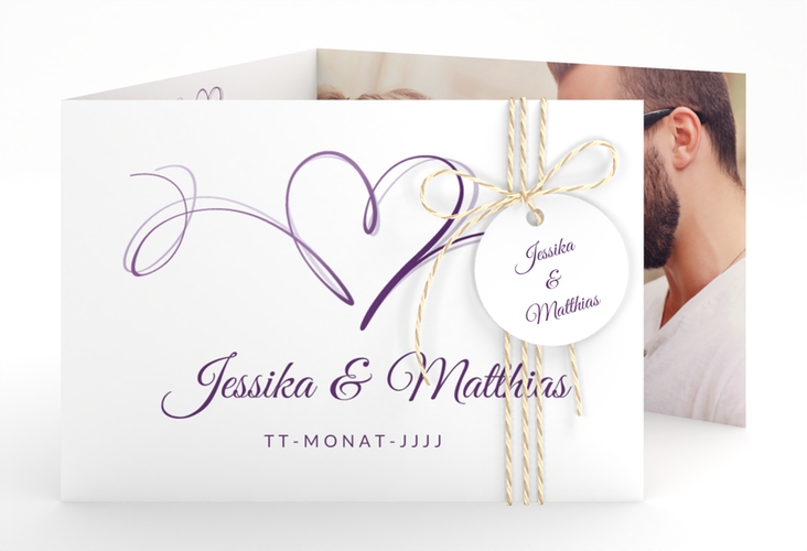 Hochzeitseinladung Envie A6 Doppel-Klappkarte