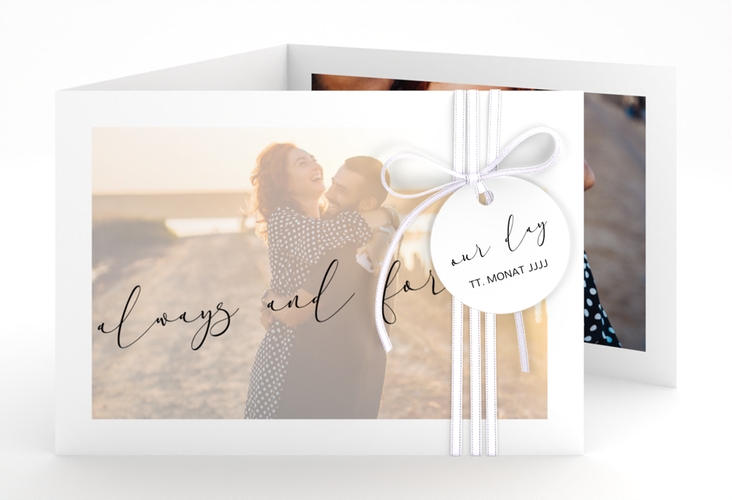 Hochzeitseinladung Lucent A6 Doppel-Klappkarte