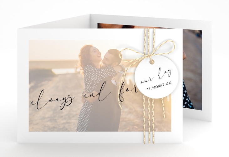Hochzeitseinladung Lucent A6 Doppel-Klappkarte
