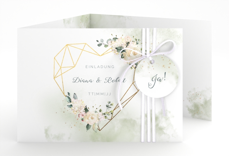 Hochzeitseinladung Adore A6 Doppel-Klappkarte