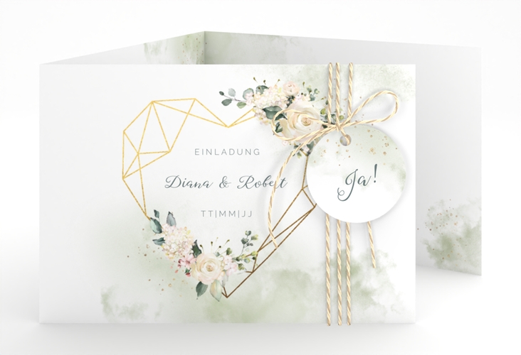 Hochzeitseinladung Adore A6 Doppel-Klappkarte